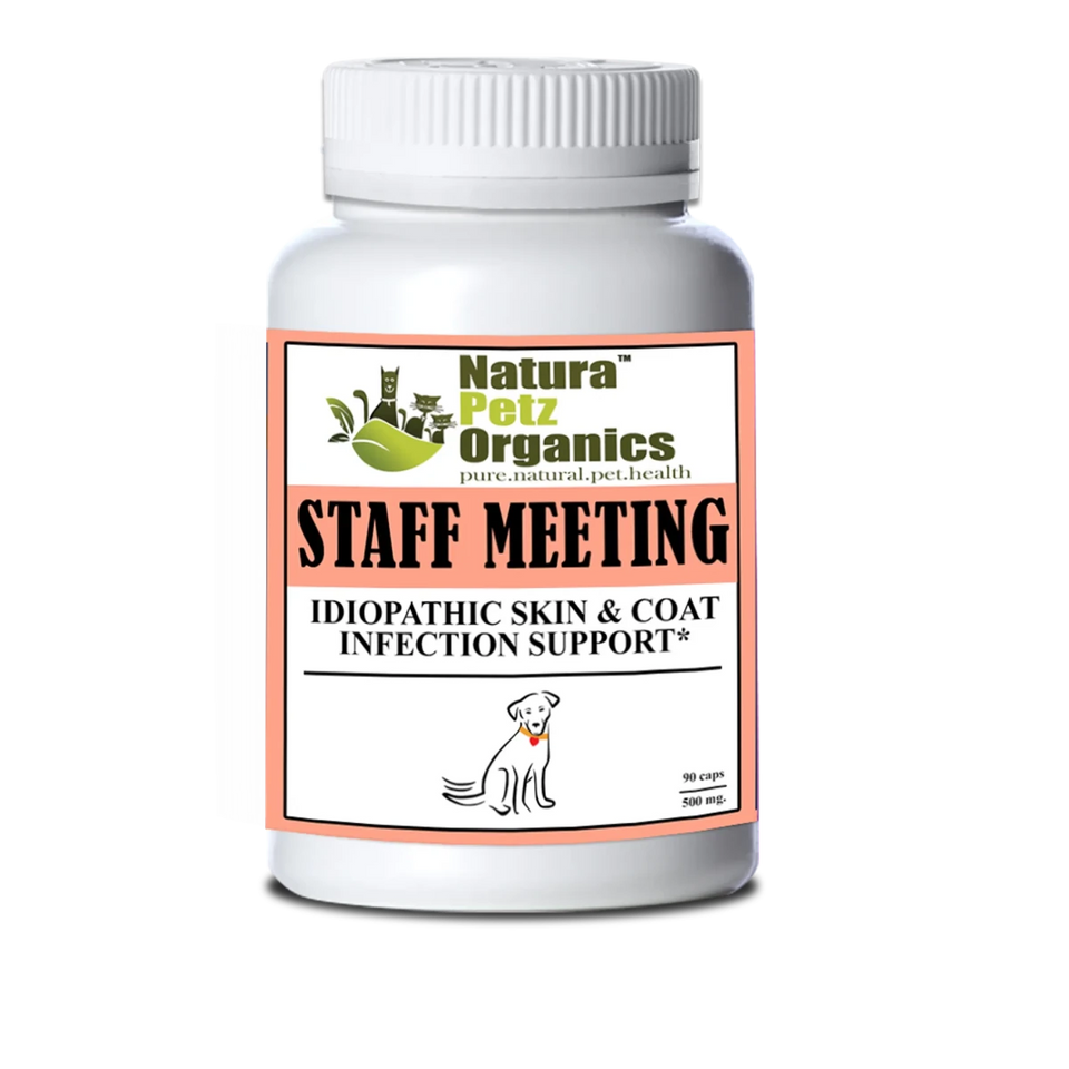 Staff Meeting* Idiopathic Skin & Coat Infection* Support For Dogs And, DOG 150 CAPS - 500 MG. SIZE 1/1, view 2