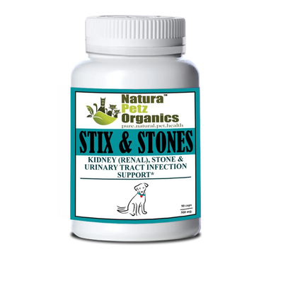 Stix And Stones Capsules* Kidney, Urinary Tract Infection & Stone, DOG/ 90 CAPS / 500 MG / SIZE 1 CAP/1