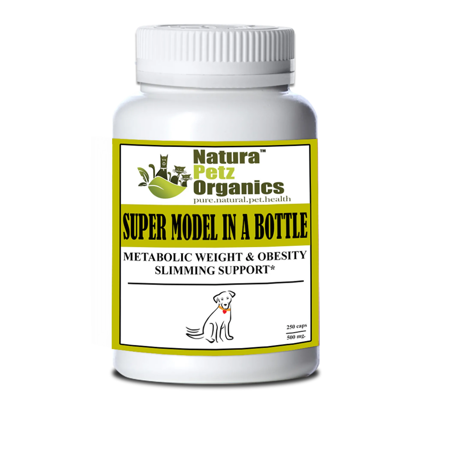 Super Model In A Bottle - Healthy Weight & Metabolic Support for Adult & Senior Dogs | Turkey Flavor | 150 Capsules