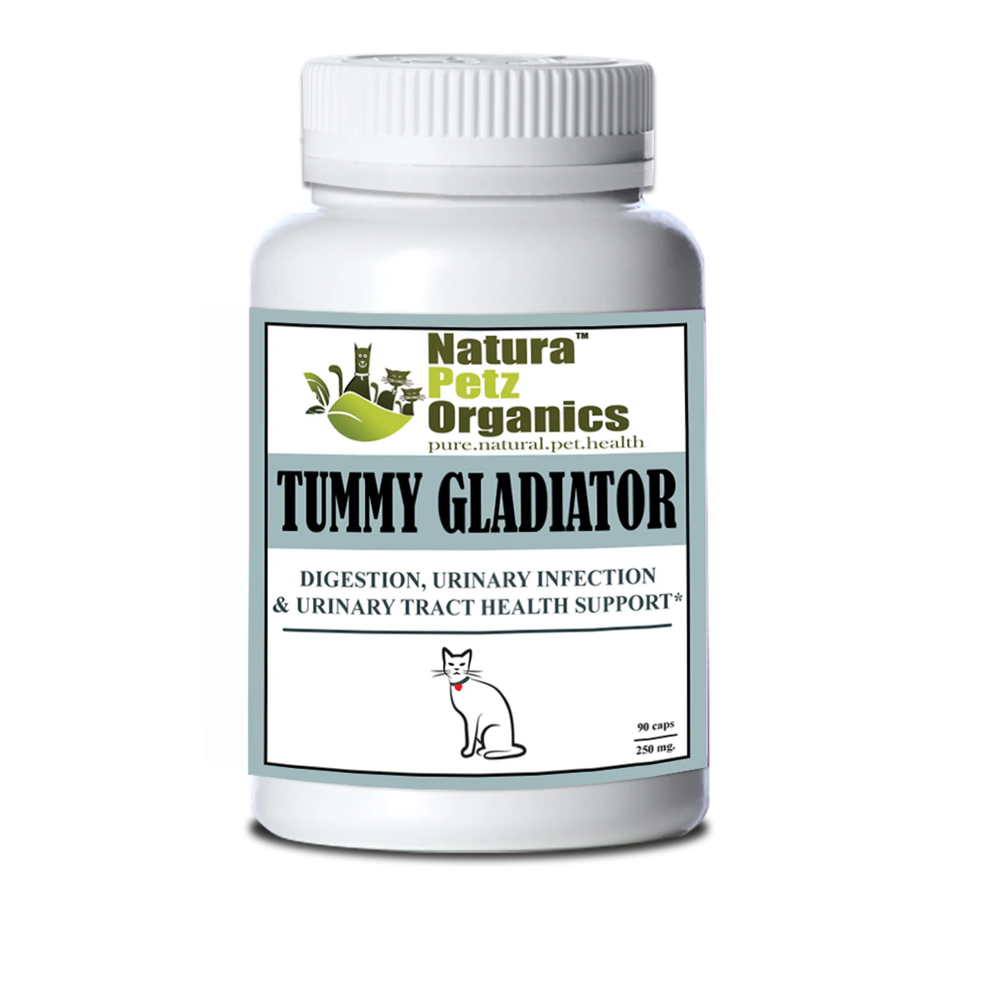 Tummy Gladiator Digestive Wellness Capsules for Dogs - Natural Pet Supplement 500mg