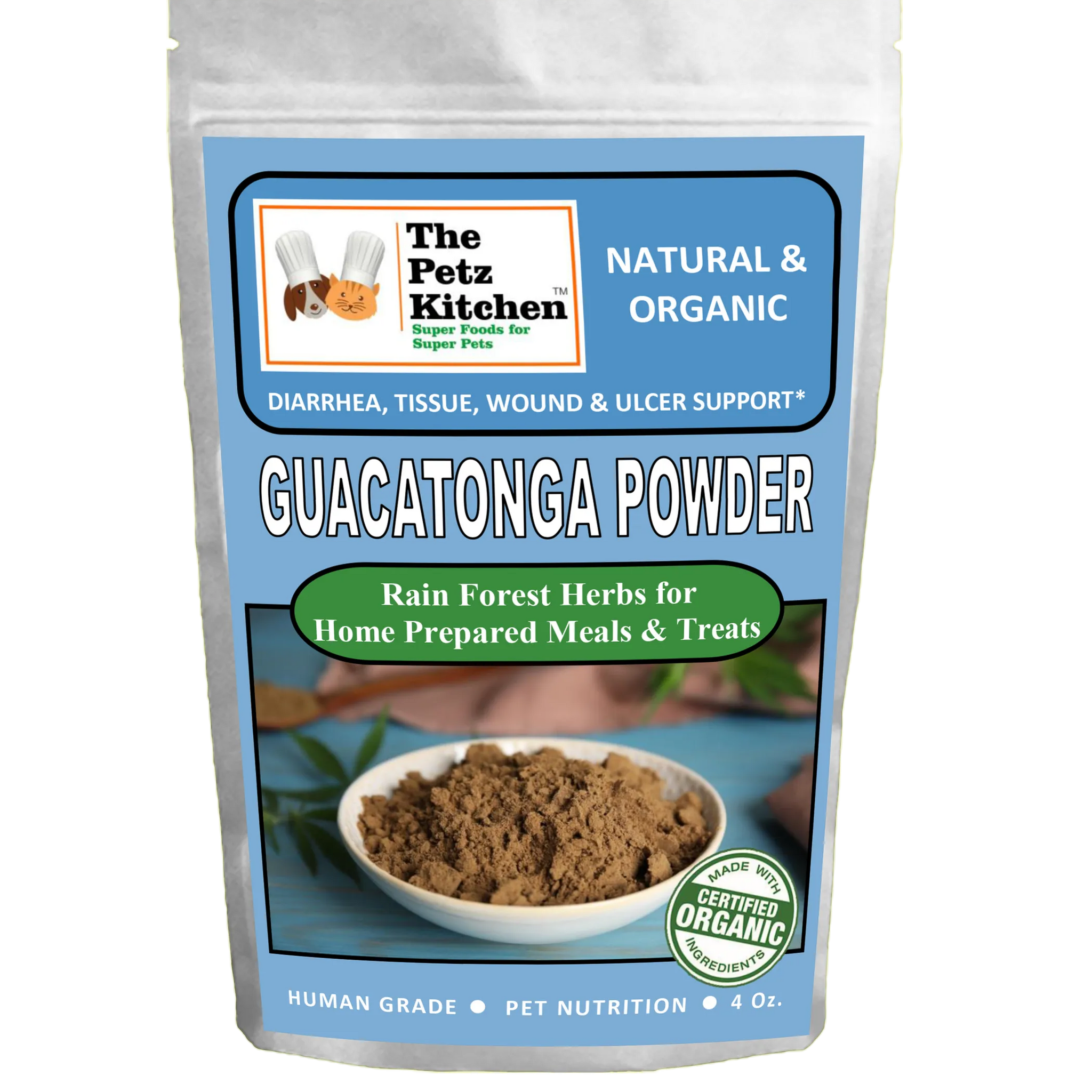 Guacatonga Powder - Diarrhea, Tissue, Wound & Ulcer Support* The Petz Kitchen Dog Cat