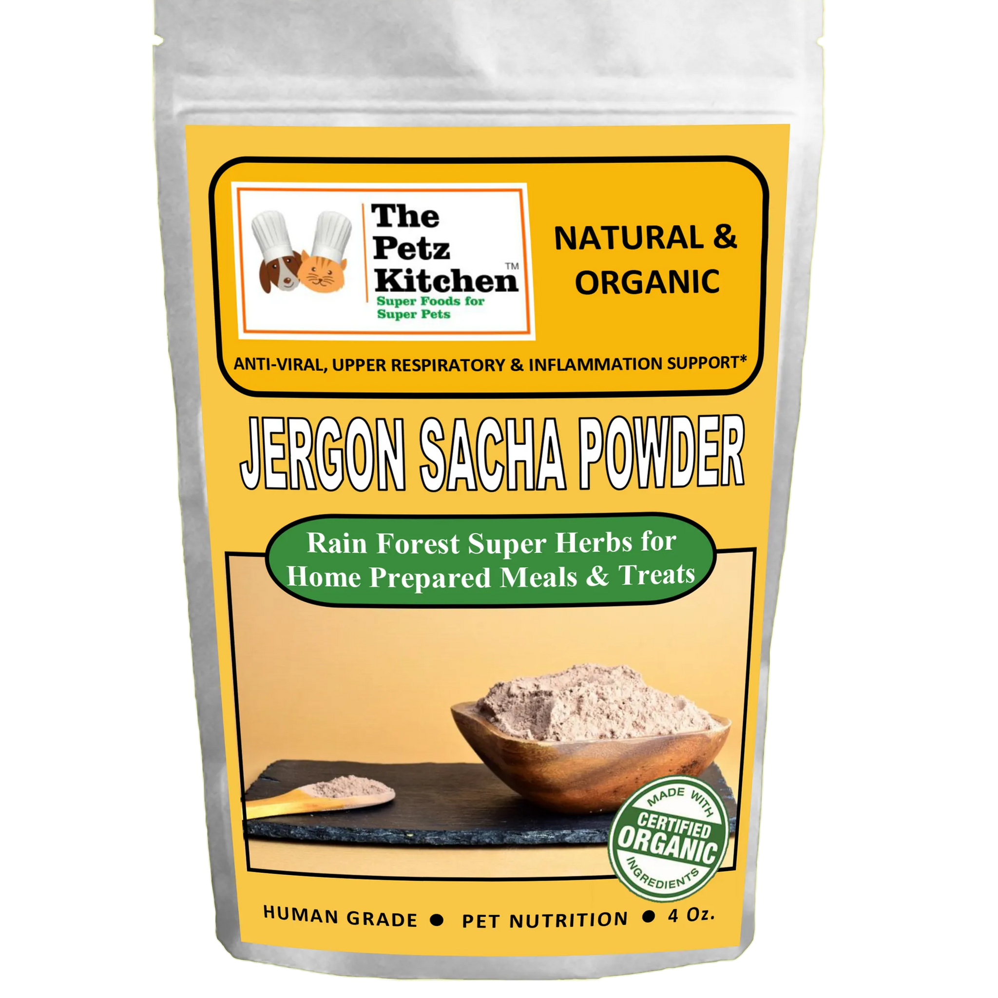 Jergon Sacha Powder - Anti-Viral, Upper Respiratory & Inflammation Support* The Petz Kitchen