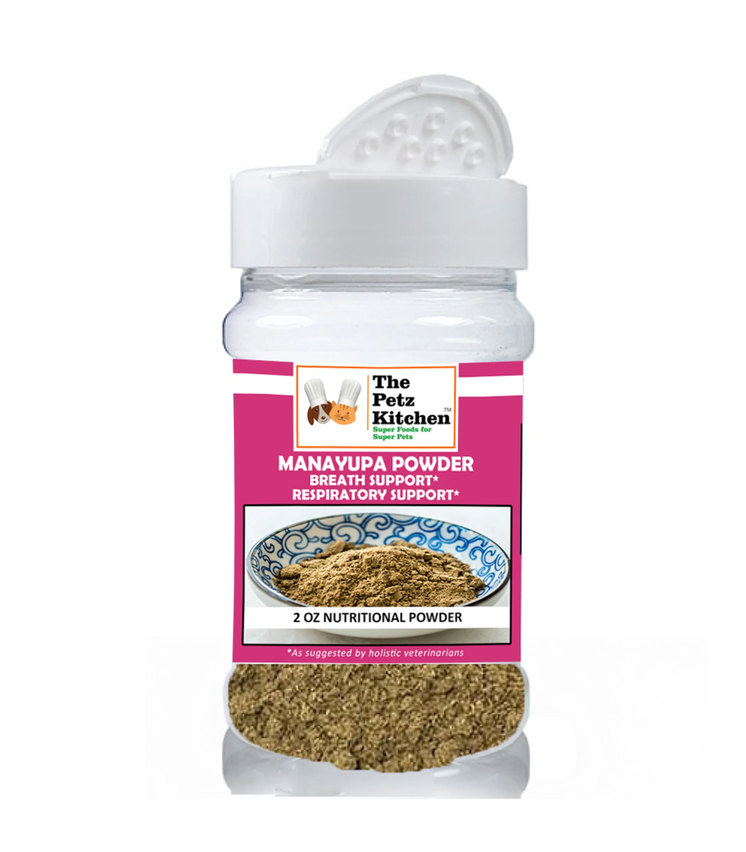 Manayupa Powder - Breath Support & Respiratory Support* The Petz Kitchen For Dogs & Cats* - Pets Perfect