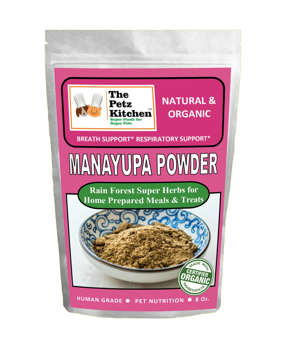 Manayupa Powder - Breath Support & Respiratory Support* The Petz Kitchen For Dogs & Cats* - Pets Perfect