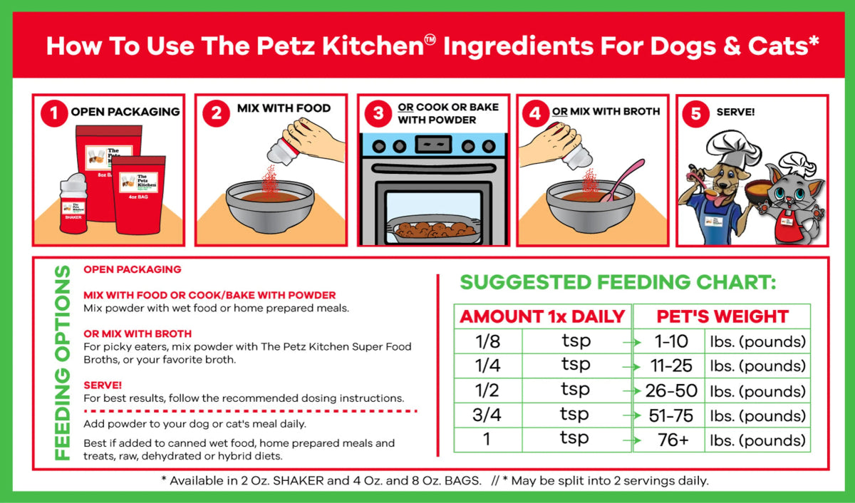 Moringa Leaf Powder Organic Antioxidant Vitamin & Mineral Support* The Petz Kitchen Super Foods - Pets Perfect