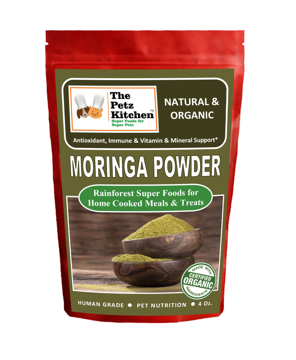 Moringa Leaf Powder Organic Antioxidant Vitamin & Mineral Support* The Petz Kitchen Super Foods - Pets Perfect