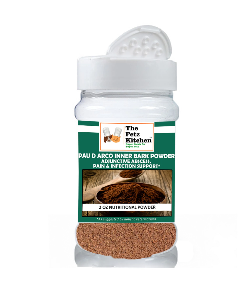 Pau D Arco Inner Bark - Adjunctive Abscess, Pain & Infection Support* The Petz Kitchen - Pets Perfect