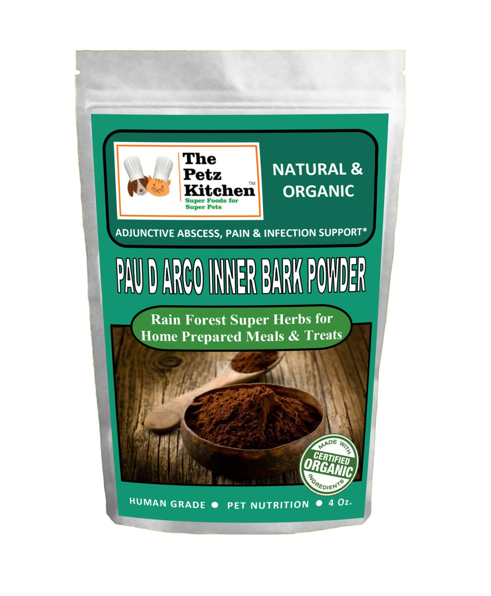 Pau D Arco Inner Bark - Adjunctive Abscess, Pain & Infection Support* The Petz Kitchen - Pets Perfect