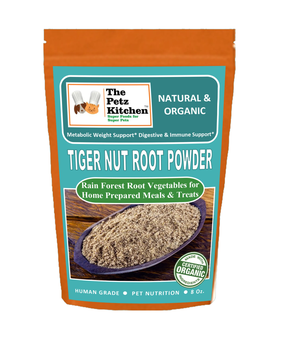 Tiger Nut Root Powder* Metabolic Weight, Digestive & Immune Support* The Petz Kitchen Organic Super Food Ingredients Dogs Cats - Pets Perfect