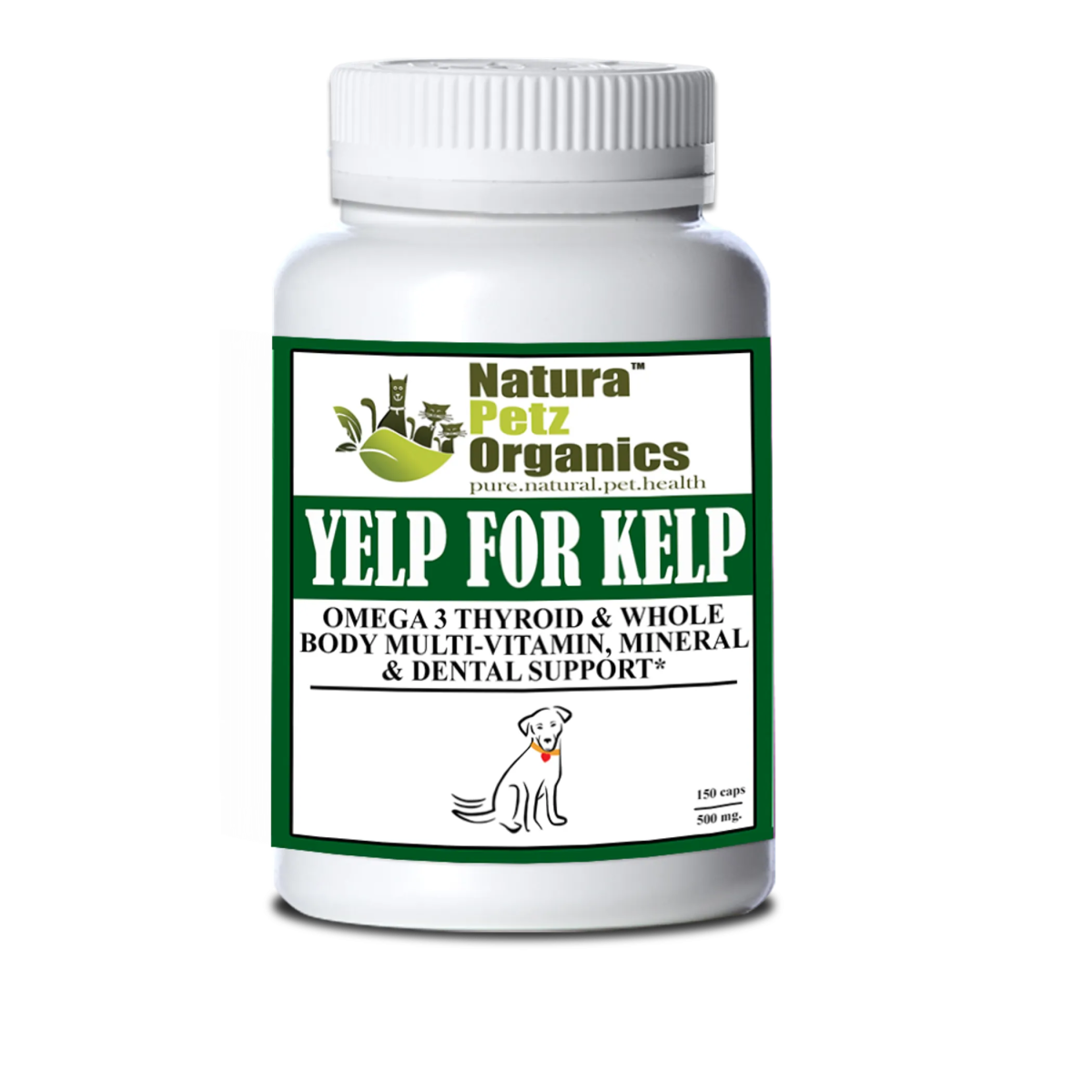 Yelp For Kelp - Omega 3 & 6 Thyroid & Whole Body Multi - Mineral, Vitamin & Dental Support* - Pets Perfect
