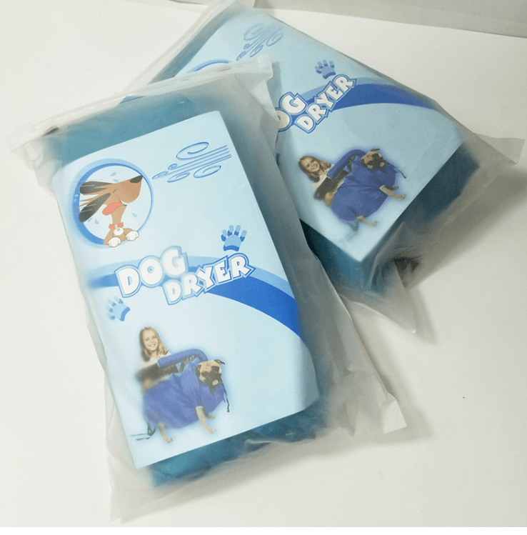 QuickDry Absorbent Dog Drying Bag - Fast Post - Bath Comfort - Pets Perfect