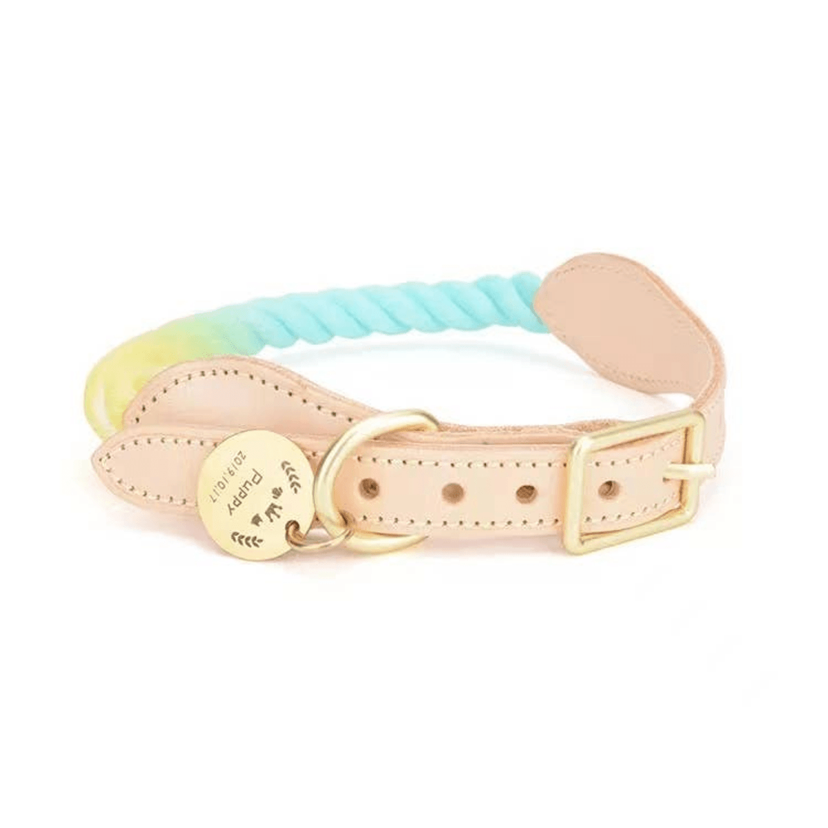 Luxe Royal Leather Dog Collar with Durable Brass O - Ring - Pets Perfect