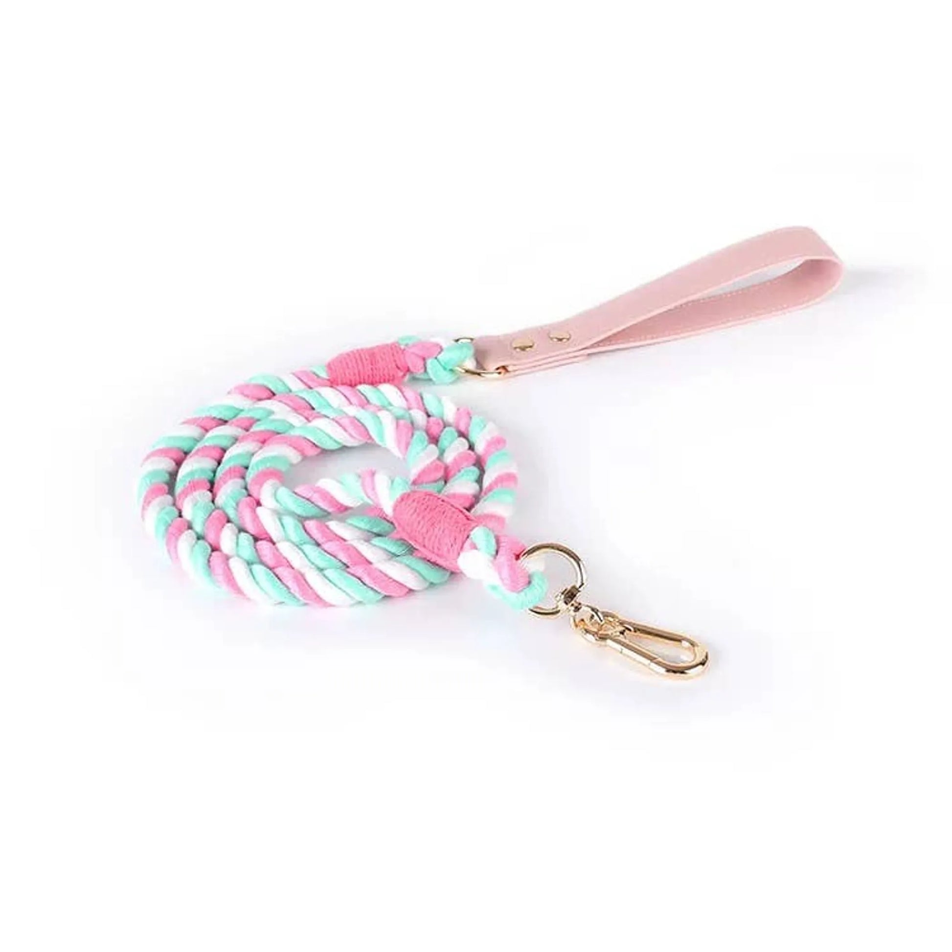 Luxe Royal Leather Rope Leash and Collar Set - Size: | Pack Of: 1 - Pets Perfect