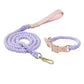 Luxe Royal Leather Rope Leash and Collar Set - Size: | Pack Of: 1 - Pets Perfect