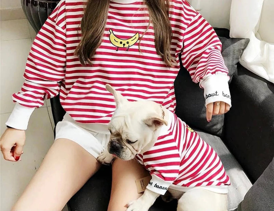 Stripe Style Matching Pet and Owner Cardigan Sweater Set - Pets Perfect