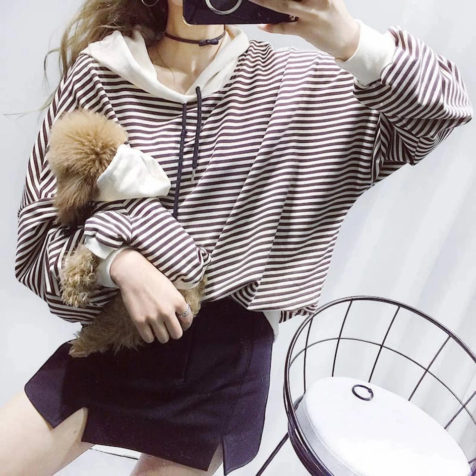 Pawsome Pet Black Stripe Matching Set - Pet & Owner Heart Print Terry Cardigan Sweater - Pets Perfect