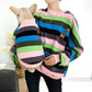 Giraffe Stripe Matching Pet and Owner Cardigan Sweater Set