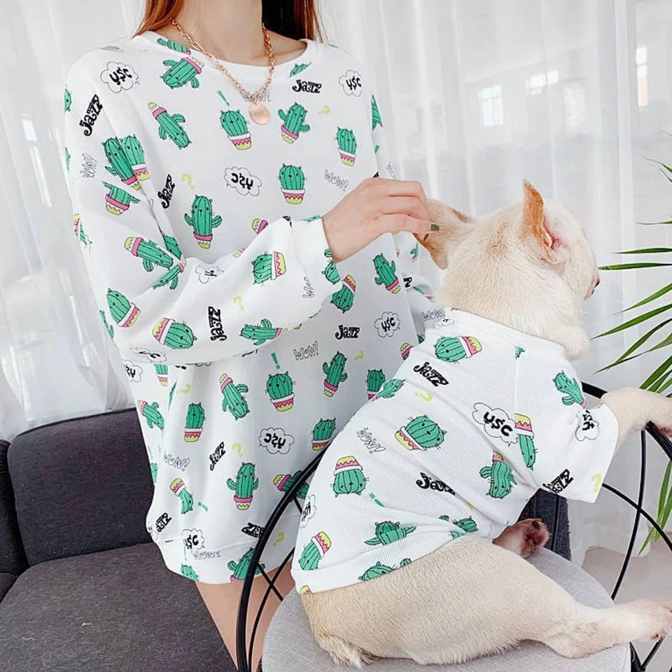 Green Dinosaur Matching Pet and Owner Cardigan Sweater Set - Pets Perfect