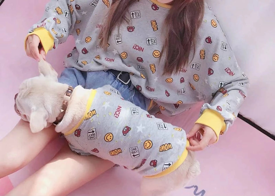 Smile Everyday Matching Pet and Owner Cardigan Sweater Set - Pets Perfect