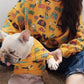 Animal Pattern Matching Pet and Owner Cardigan Sweater Set