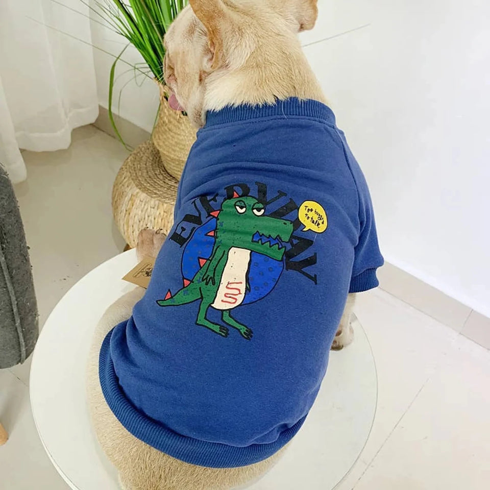 Pawsome Pet Everyday Dinosaur Matching Set - Pet & Owner Heart Print Terry Cardigan Sweater - Pets Perfect