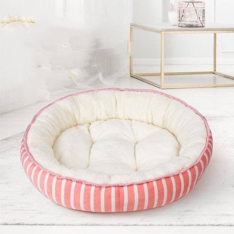 Donut Pet Bed - Calming Round Bed for Dogs and Cats - Pets Perfect