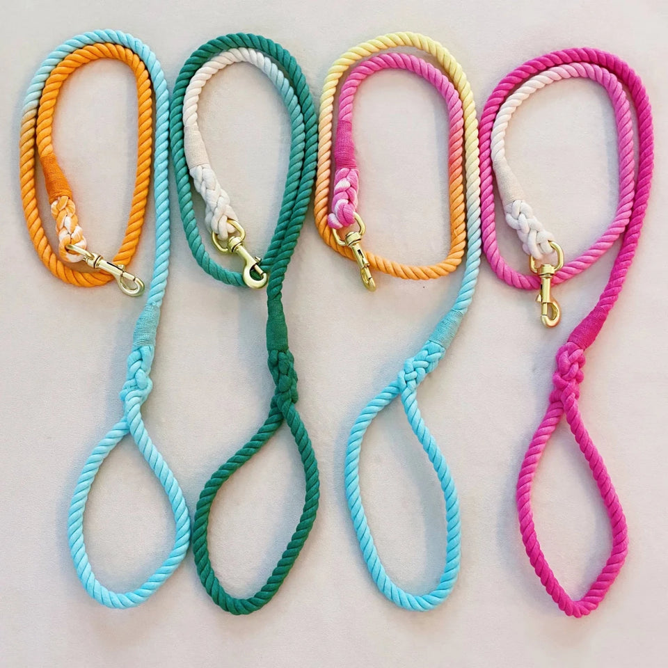 Hand Dyed Cotton Rope Dog Leash, view 7