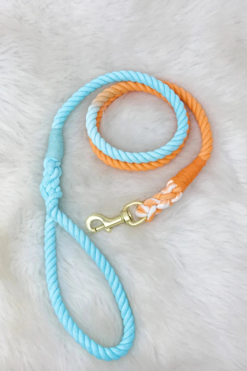 Hand Dyed Cotton Rope Dog Leash, view 9