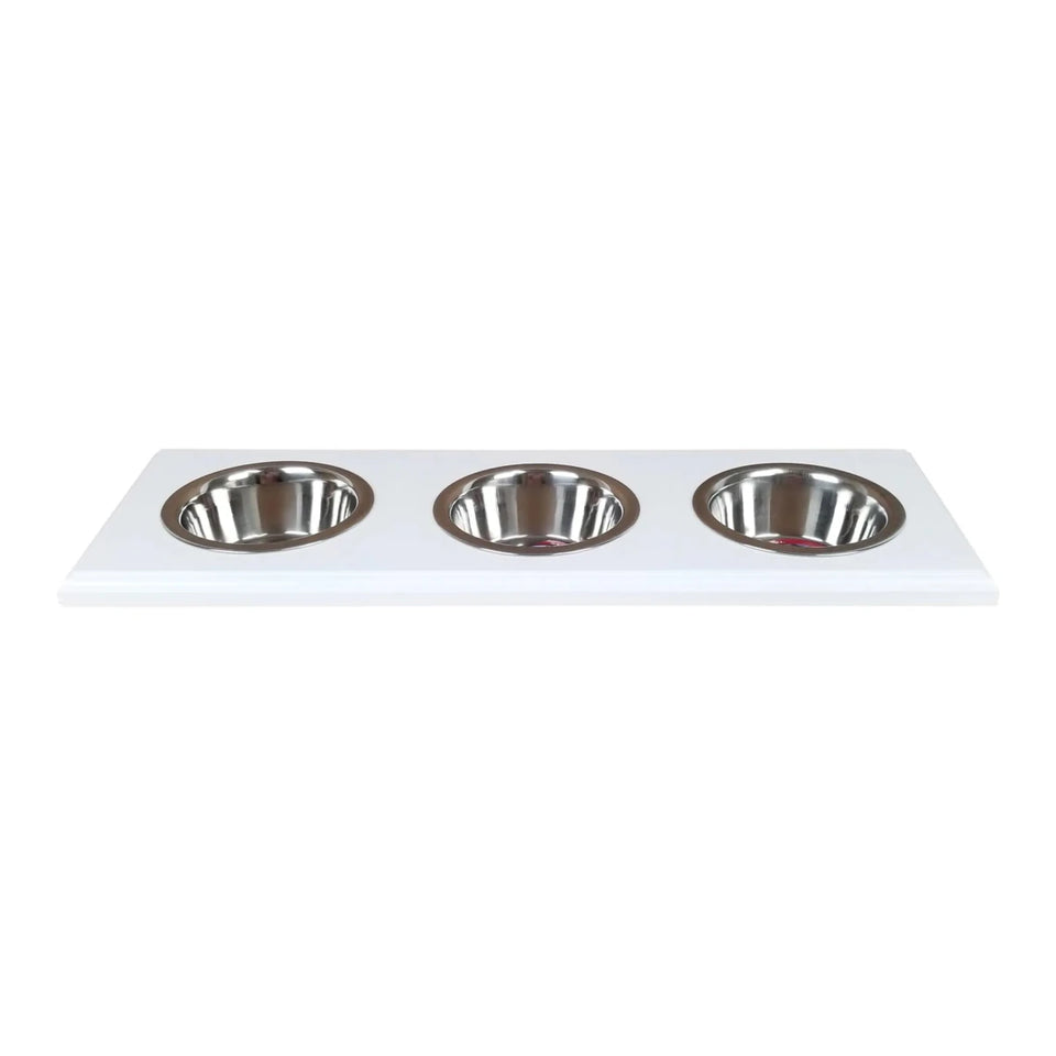 WG Wood Champion Bowl Wall-Mount Pet Dog Food Holder, FOUR BOWLS/Half pint, view 7