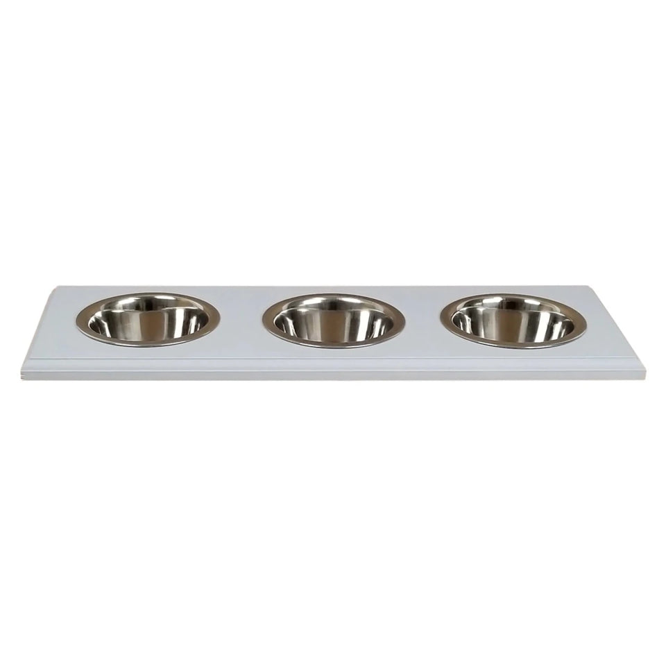 WG Wood Champion Bowl Wall-Mount Pet Dog Food Holder, THREE BOWLS/Pint, view 15
