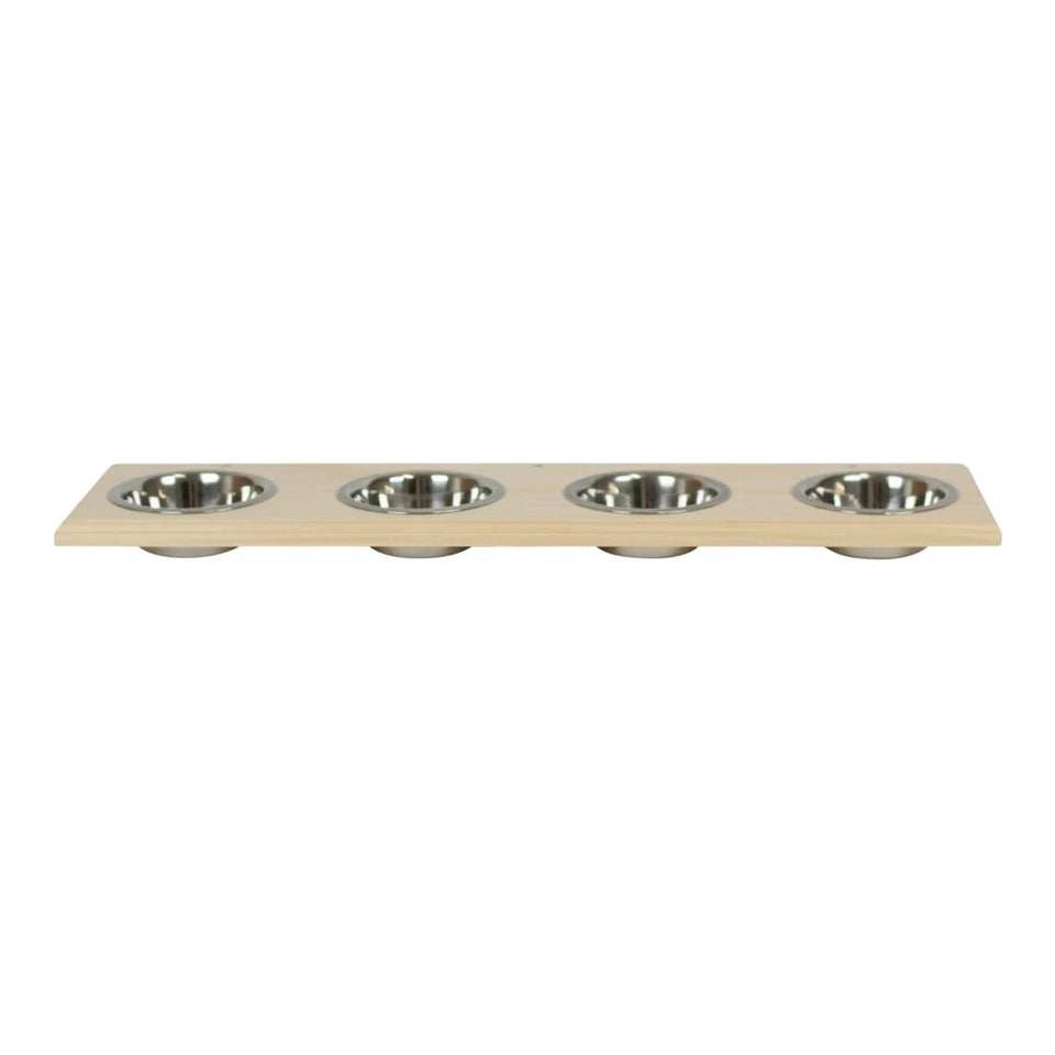 WG Wood Champion Bowl Wall-Mount Pet Dog Food Holder, FOUR BOWLS/Pint, view 17