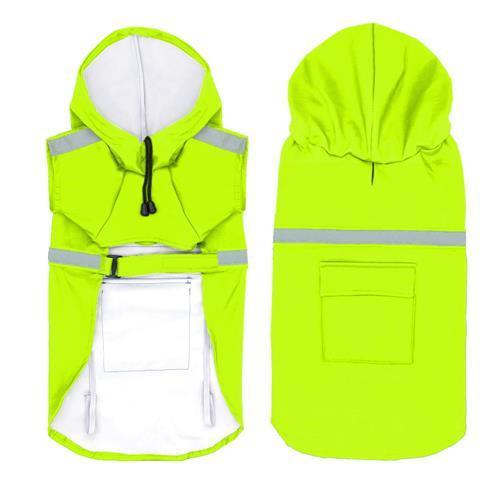 Reflective Waterproof Dog Raincoat - Safety Jacket with Pocket & Velcro - Pets Perfect