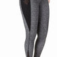 TuffRider Ladies EquiCool Camo Riding Tights - Moisture Wicking Equestrian Breeches with Silicone Knee Patches shown worn with black mesh side pocket detail