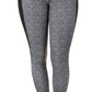 TuffRider Ladies EquiCool Camo Riding Tights - Moisture Wicking Equestrian Breeches with Silicone Knee Patches in gray camo pattern