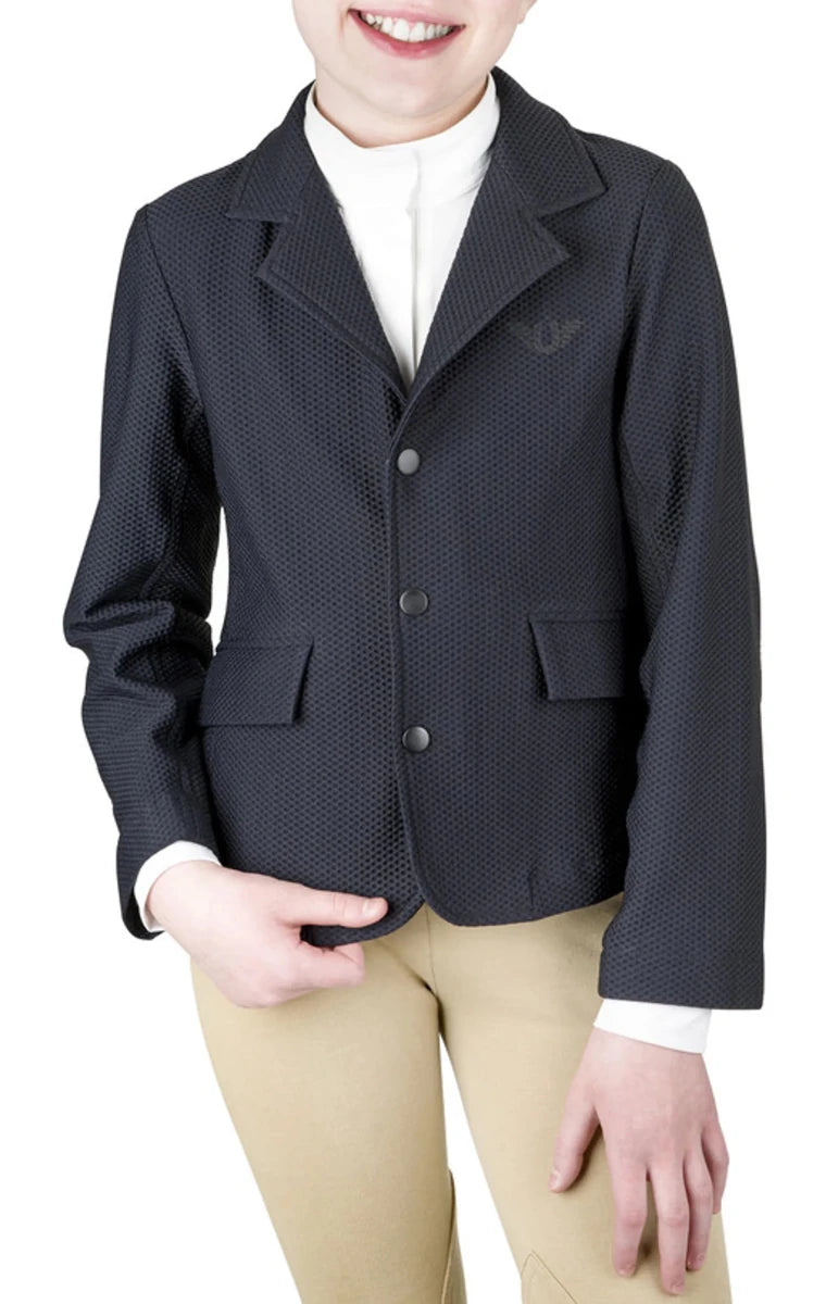 TuffRider Children's EquiVent Show Coat, black/8, view 4