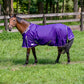 TuffRider Comfy-Fit Medium Weight Standard Neck Turnout Blanket w/ Adjustable Neck Opening- 1200D, 200 GSM- Purple- 84