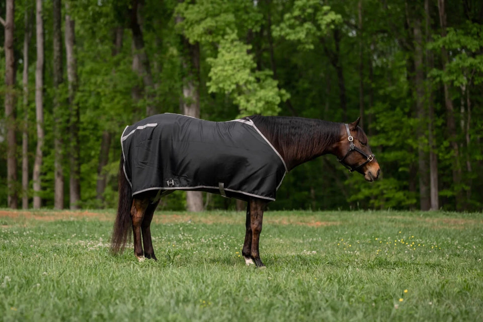 TuffRider Shelter Closed Front Stable Sheet-Black/Grey, 68 in, view 9