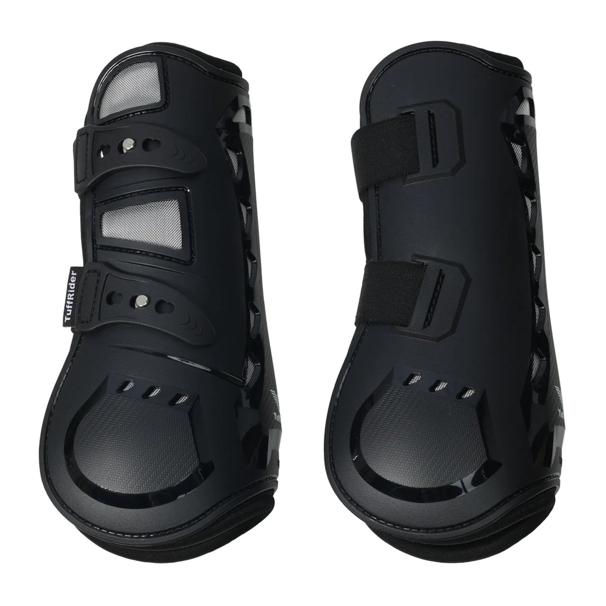 TuffRider Airflow Iron Man Tendon Boots-Black-Cob pair of breathable protective horse leg boots in black