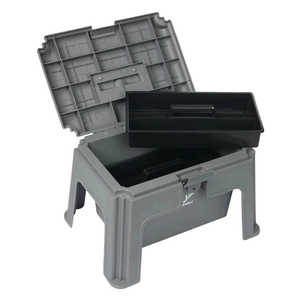 TuffRider Super Grooming Box With Stool-Black, view 8