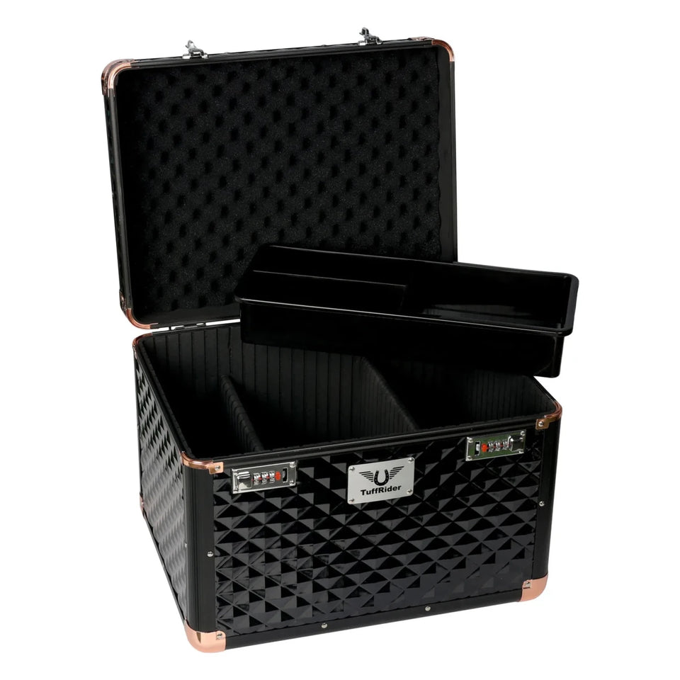 TuffRider Aluminium Diamond Grooming Box-Black, view 7