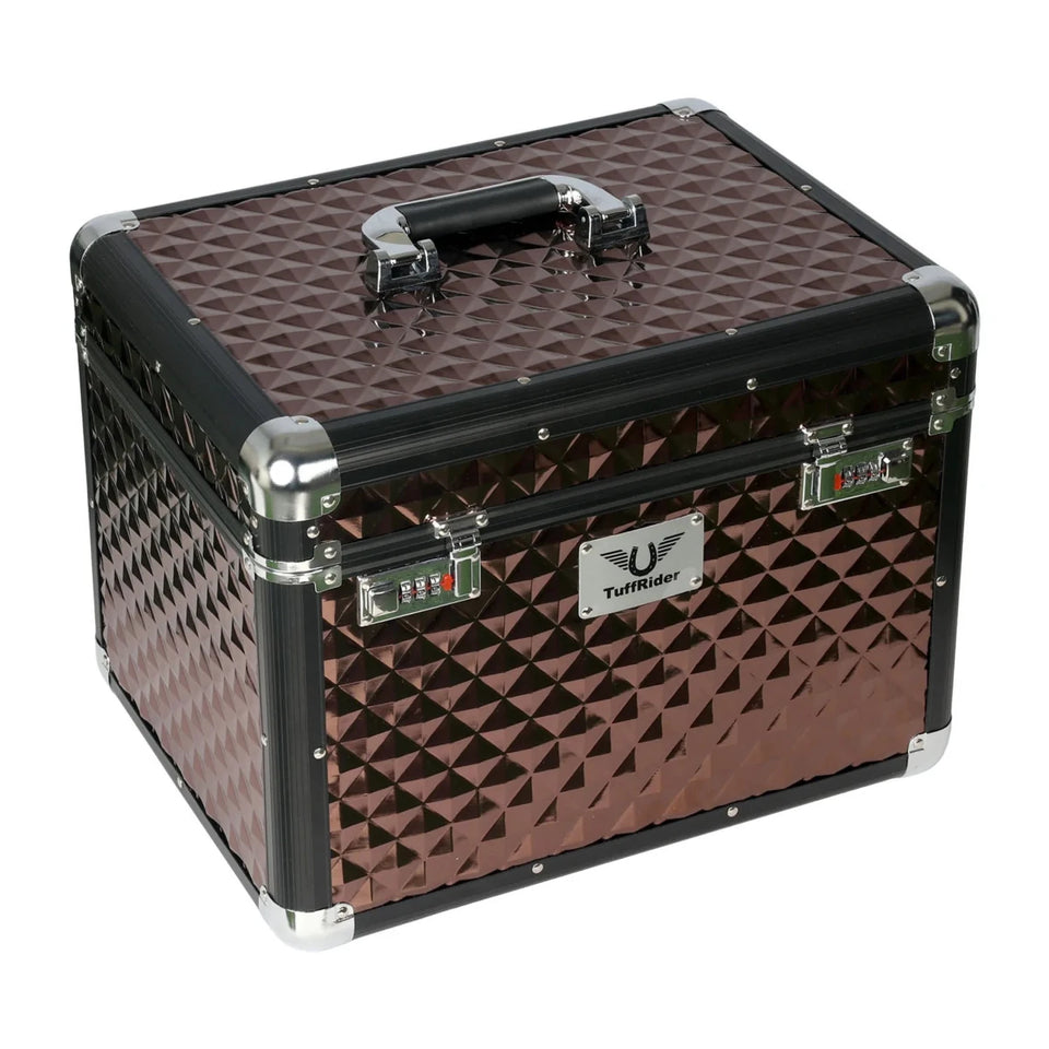 TuffRider Aluminium Diamond Grooming Box-Black, Gold/STD, view 3