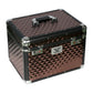 TuffRider Aluminium Diamond Grooming Box-Black with textured design, metal corners, secure latches, and top handle for pet grooming supplies.