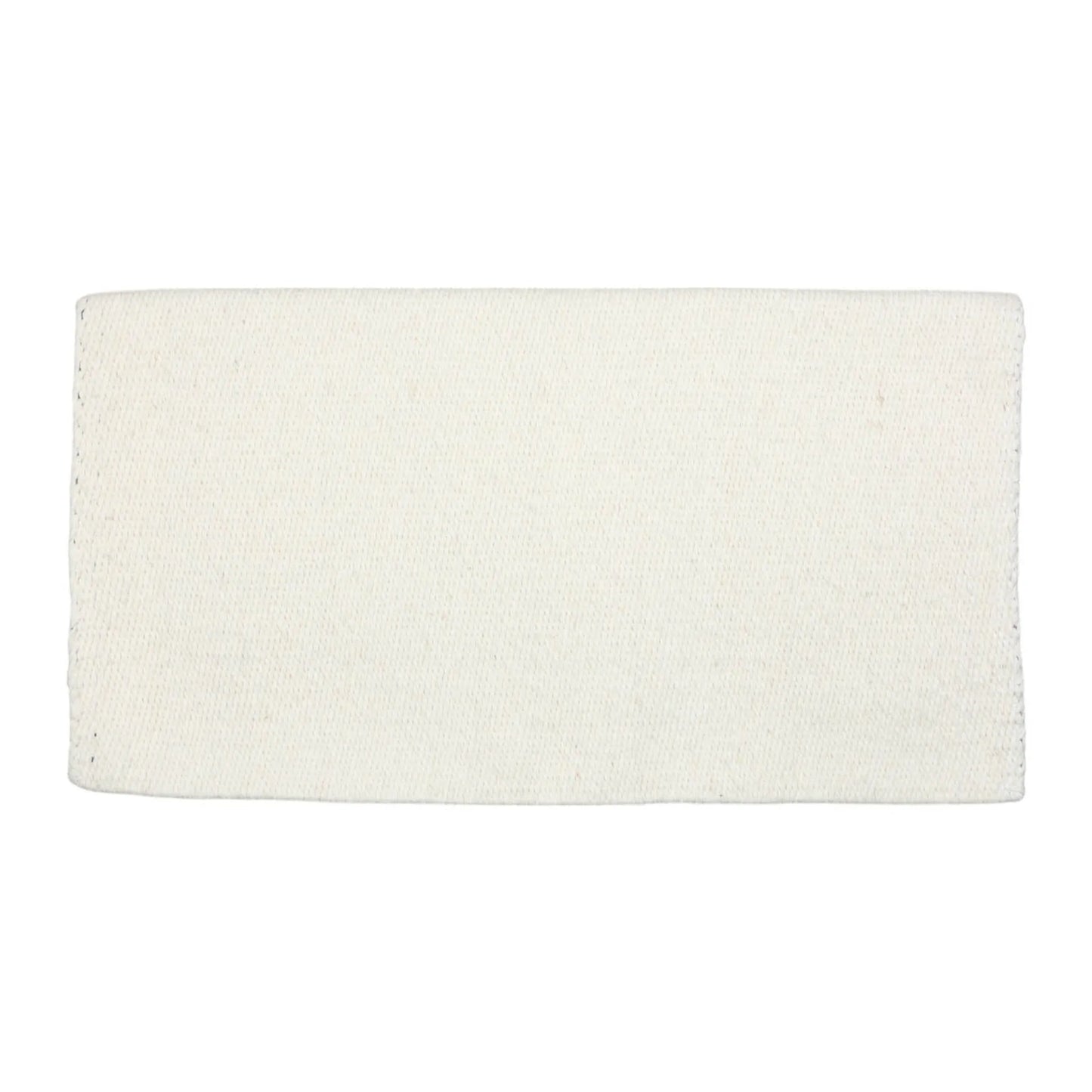 TuffRider Solid Color Double Weave Saddle Blanket-White-34 X 38 Inch shown flat with textured weave pattern