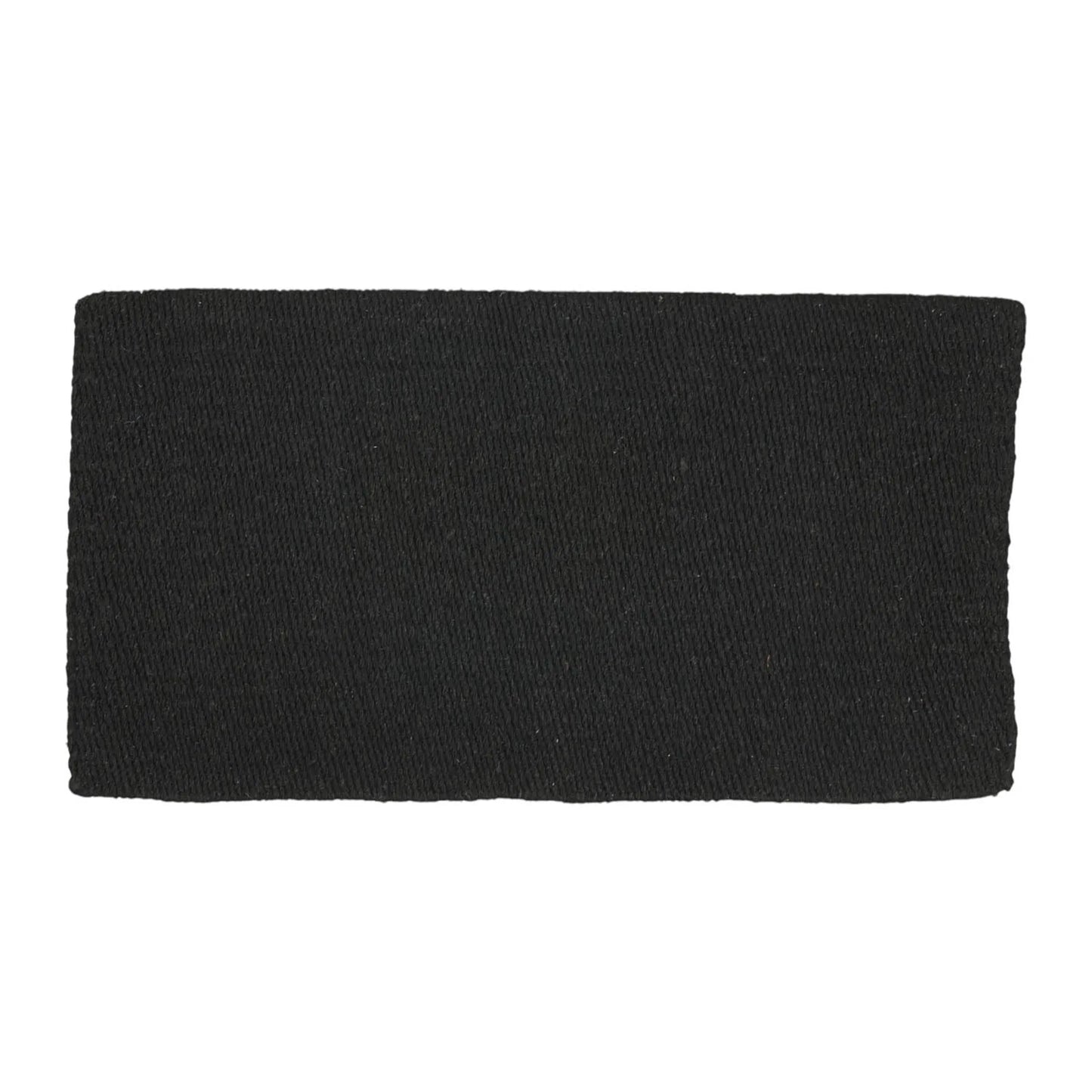 TuffRider Solid Color Double Weave Saddle Blanket-White-34 X 38 Inch shown in black fabric texture close-up