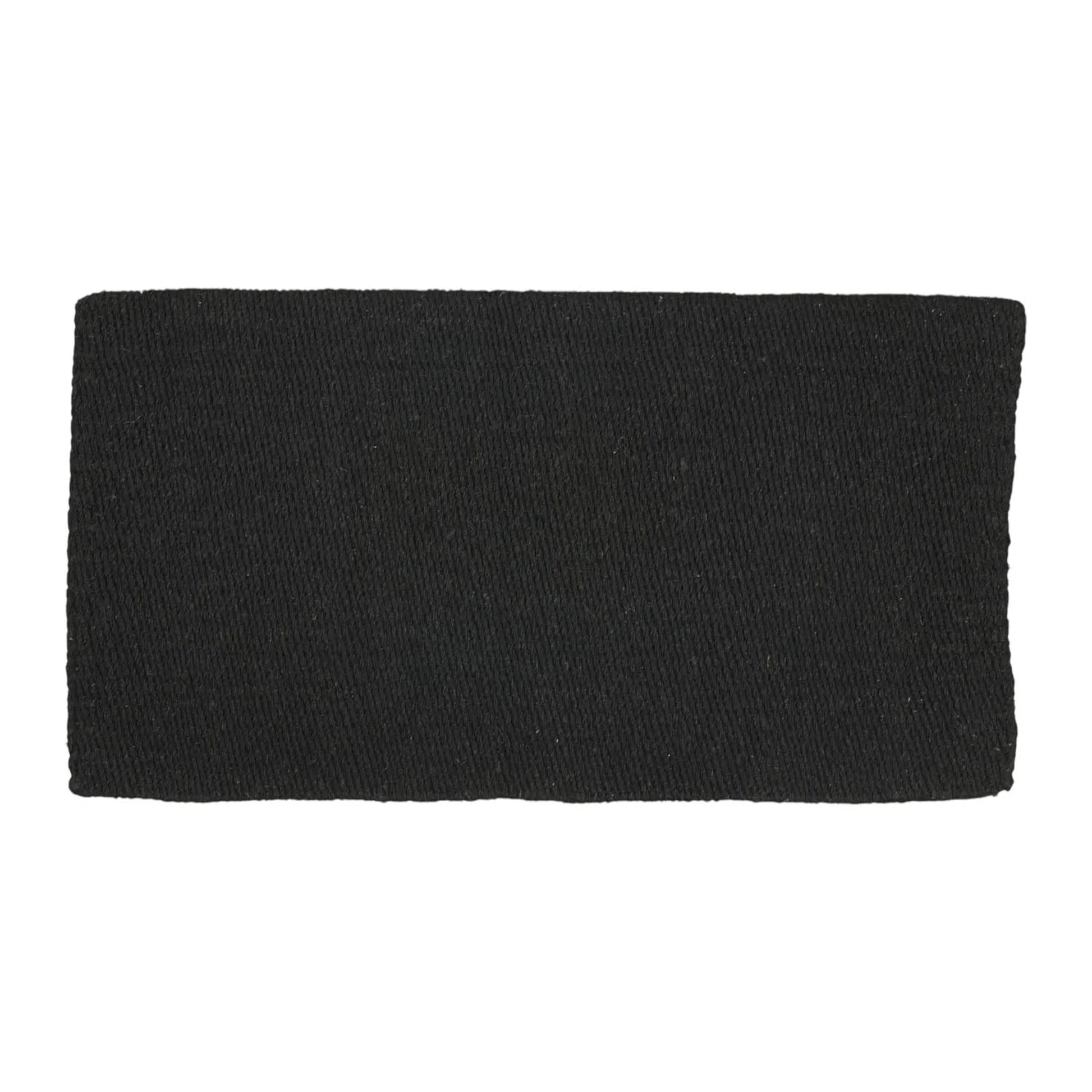 TuffRider Solid Color Double Weave Saddle Blanket-White-34 X 38 Inch shown in black fabric texture close-up