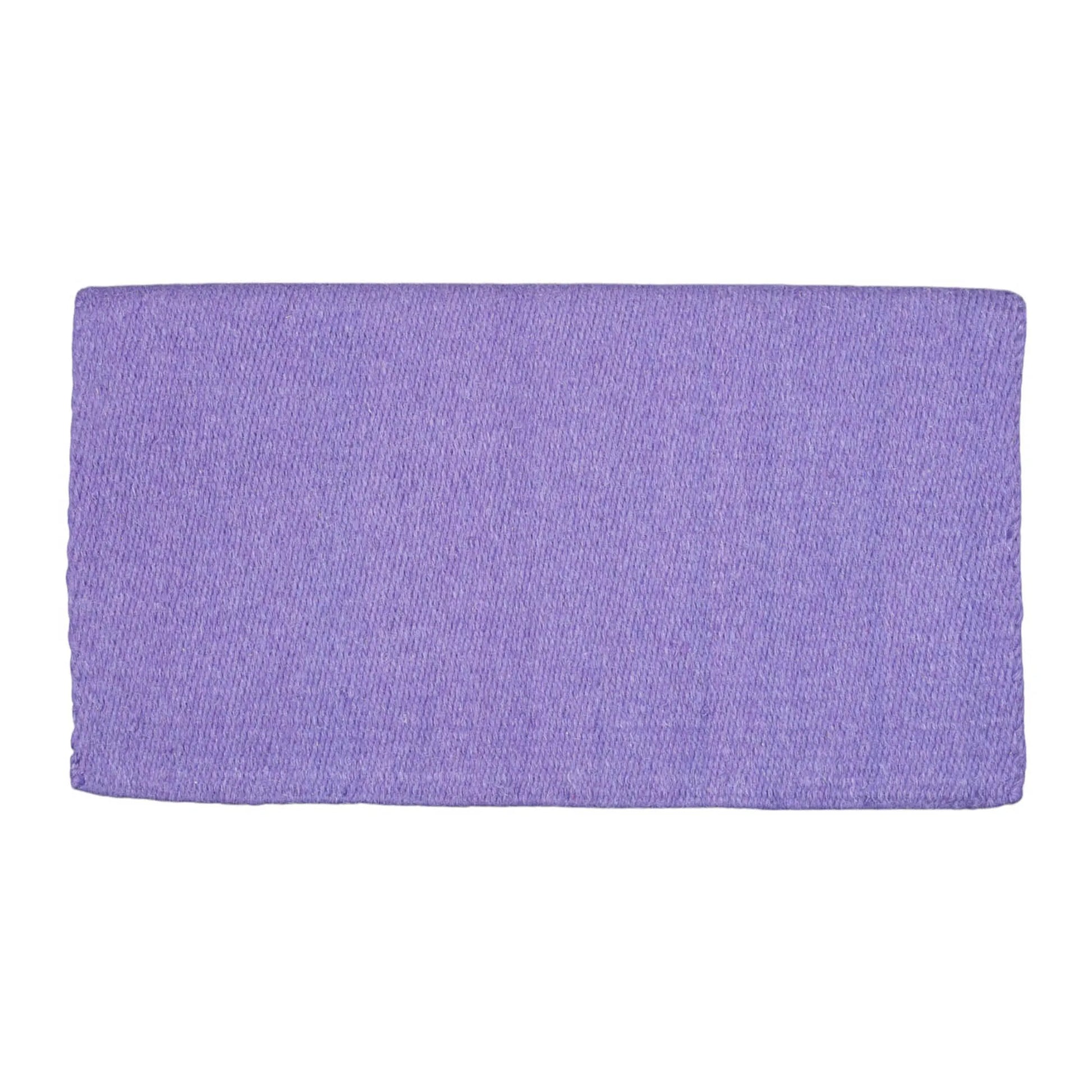 TuffRider Solid Color Double Weave Saddle Blanket-White-34 X 38 Inch displaying a woven fabric in purple color.