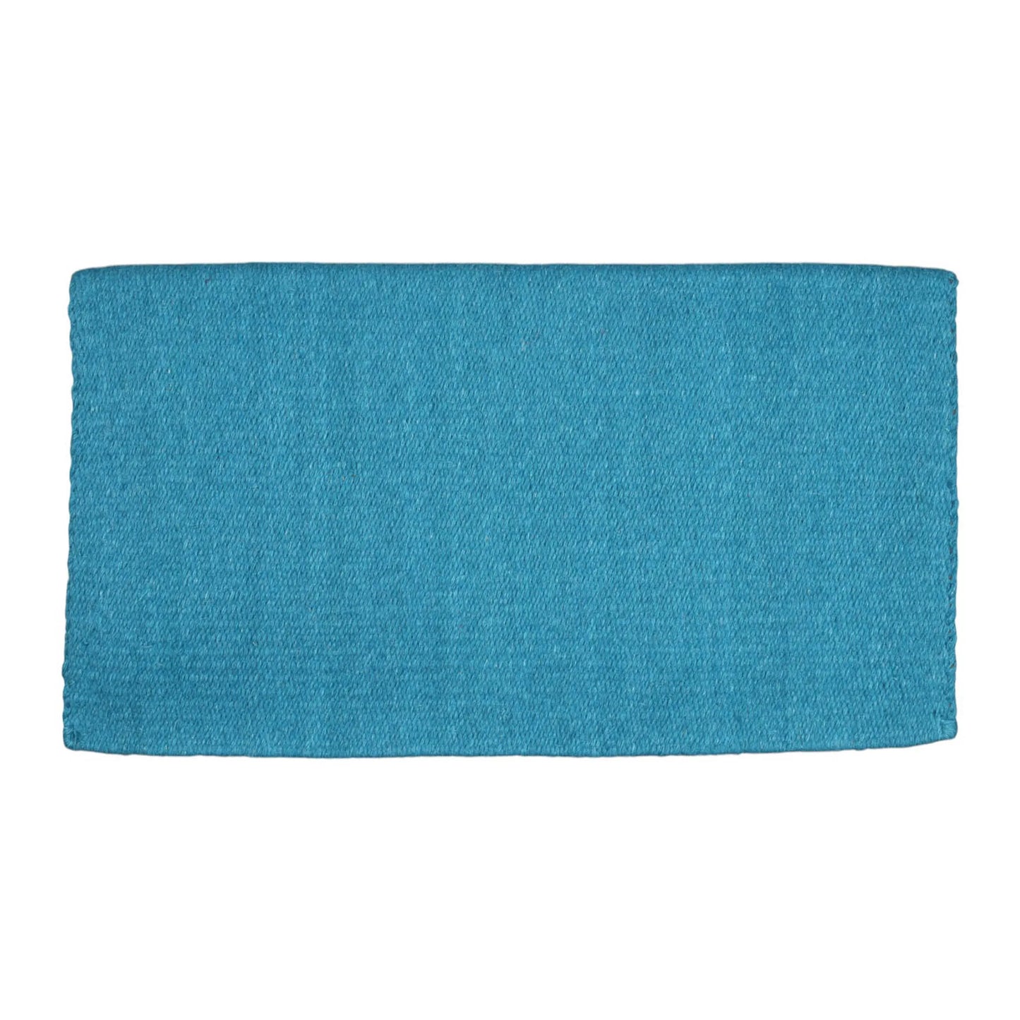 TuffRider Solid Color Double Weave Saddle Blanket-White-34 X 38 Inch shown in blue textured weave fabric