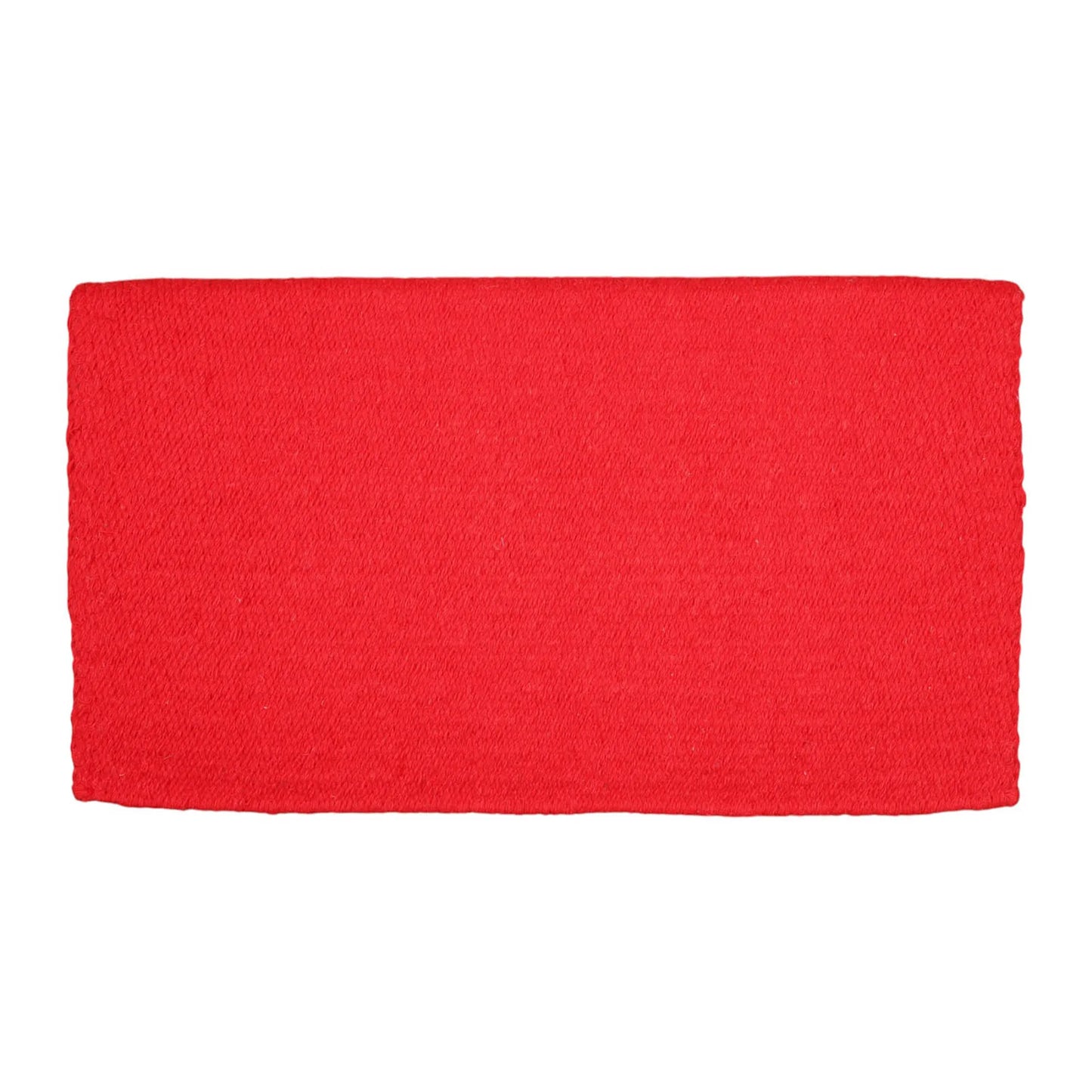 TuffRider Solid Color Double Weave Saddle Blanket-White-34 X 38 Inch shown in red woven fabric for equestrian use