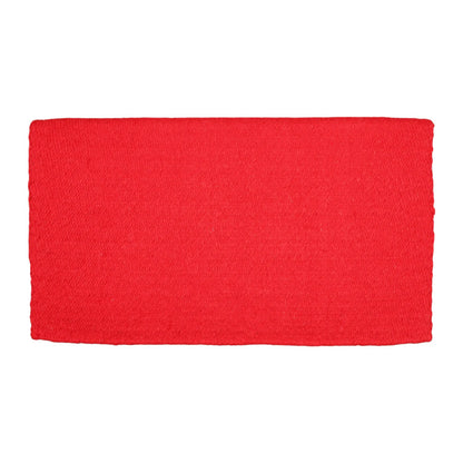 TuffRider Solid Color Double Weave Saddle Blanket-White-34 X 38 Inch shown in red woven fabric for equestrian use
