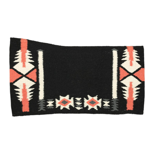 TuffRider Dakota Contoured Single Weave Saddle Blanket-Red/Black/White-34 X 40 Inch